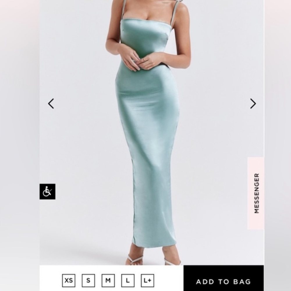 House of CB costanza dress light jade dress